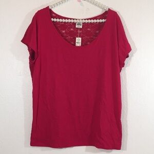 PINK Victoria’s Secret Lace Back Shirt Medium New
